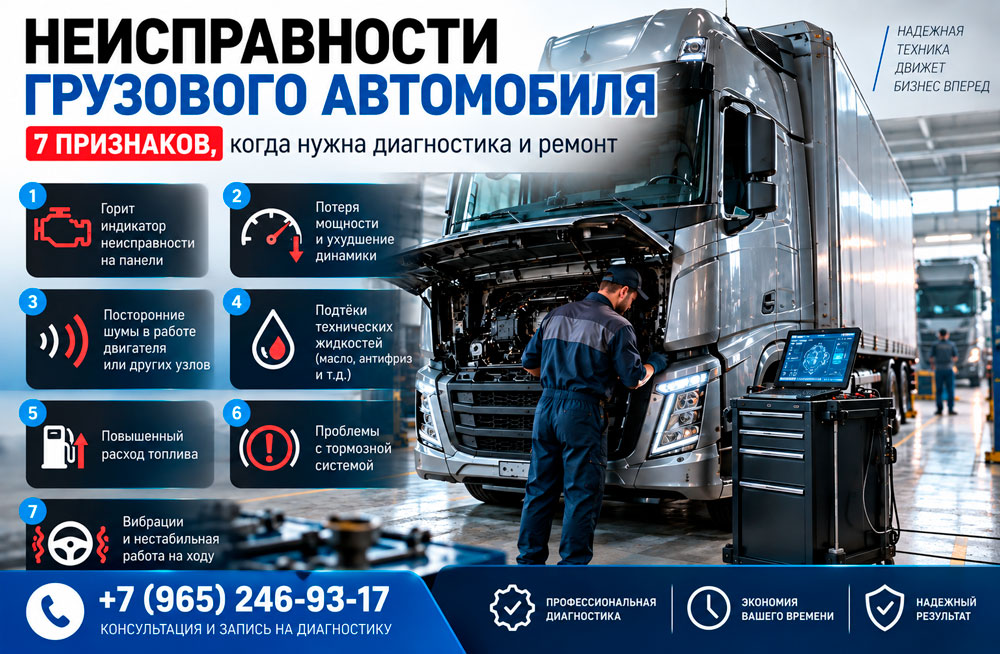 Неисправности грузового автомобиля: 7 признаков, когда нужна диагностика и ремонт - Wabco-Knorr